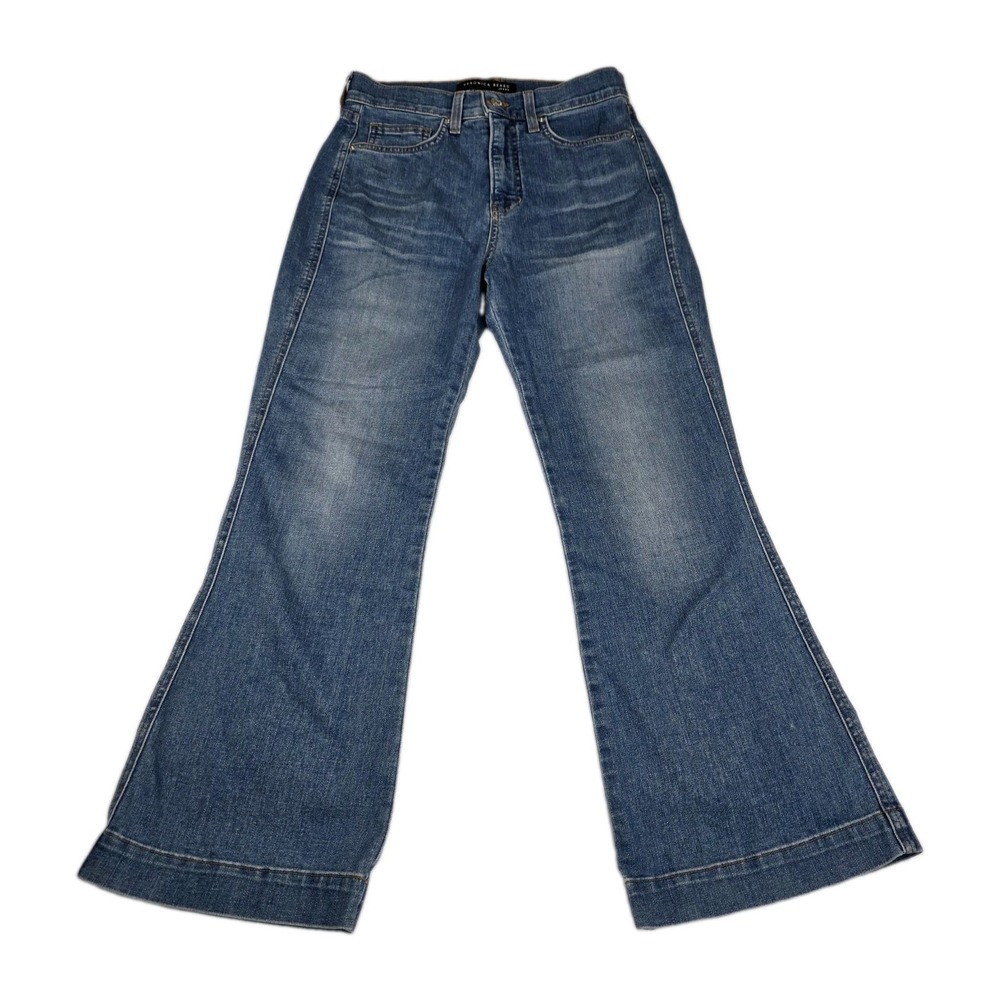 Veronica Beard Carson Ankle Flare Jeans Womens Size 27 Juno Wash Blue Denim